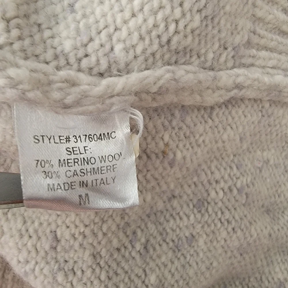 Adam Lippes Sweater Sz M Merino Wool Cashmere High Low Oversized - Picture 7 of 8